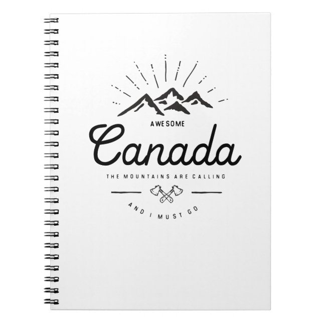 Caderno Espiral As montanhas do Canadá estão chamando de "Preciso  (Frente)