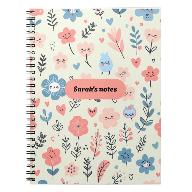 Caderno Espiral As notas da Sarah são lindas (Frente)
