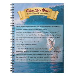Caderno Espiral As ondas da vida da equitação - apoio & incentiv