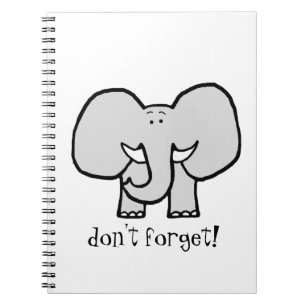 Caderno Espiral As orelhas grandes o elefante não esquecem o