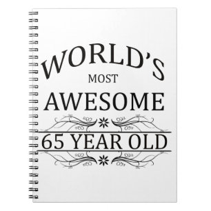 Caderno Espiral As pessoas de 65 anos as mais impressionantes do