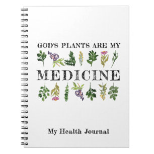 Caderno Espiral As Plantas de Deus São o Meu Jornal de Saúde Medic