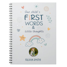 Caderno Espiral As Primeiras Palavras e Pequenos Pensamentos do No