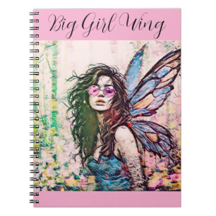 Caderno Espiral Asas de Garota FadaCore