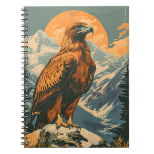 Caderno Espiral Asas de Majestade: Águia Ouro Vintage