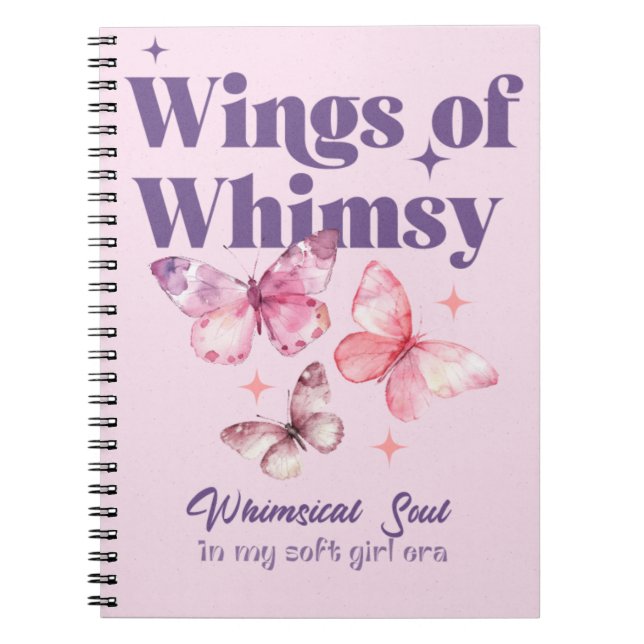 Caderno Espiral Asas de Wincy | Notebook espiral de moça suave (Frente)
