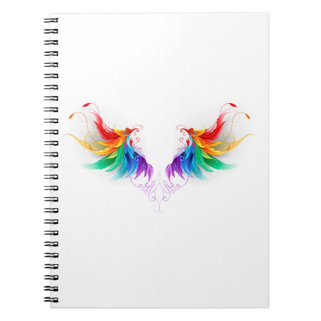 Caderno Espiral Asas Fluffy Rainbow (Frente)