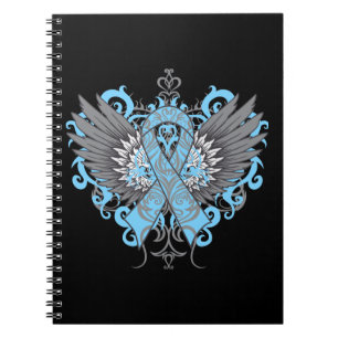 Caderno Espiral Asas legal da consciência de Lymphedema