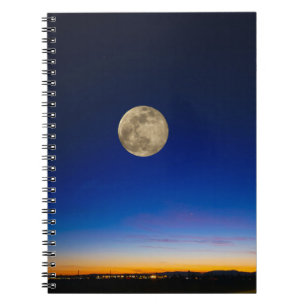 Caderno Espiral Ascensão De Lua Completa Sobre O Sunset