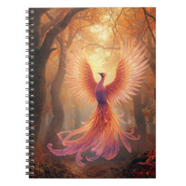Caderno Espiral Ascensão espiral de notebook Phoenix em Shades de