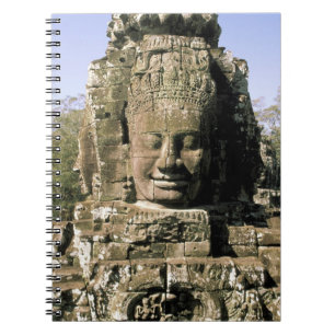 Caderno Espiral Ásia, Camboja, Siem Reap. Angkor Thom, cabeças de