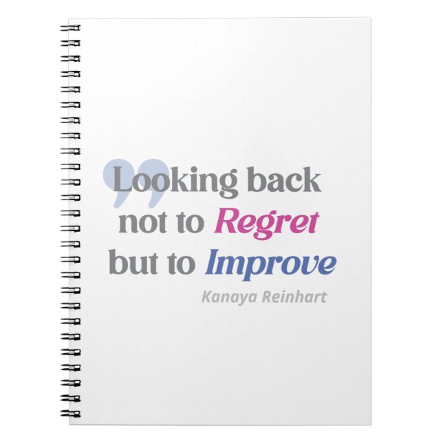 Caderno Espiral aspas espirituais para si mesmo ou para pessoas (Frente)