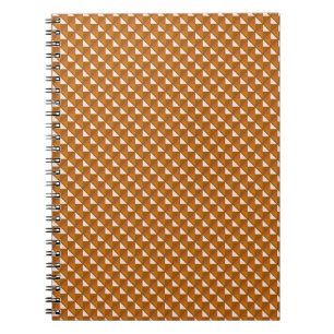 Caderno Espiral aspecto metálico, cor de cobre, grelha estendida