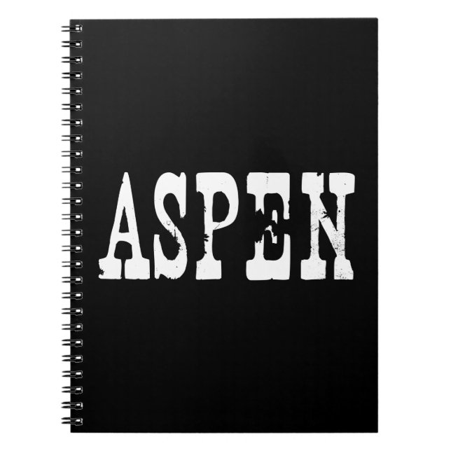 Caderno Espiral Aspen Preto (Frente)