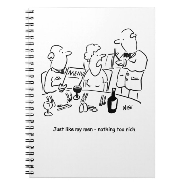 Caderno Espiral Assim como os meus homens. Nada muito rico (Frente)