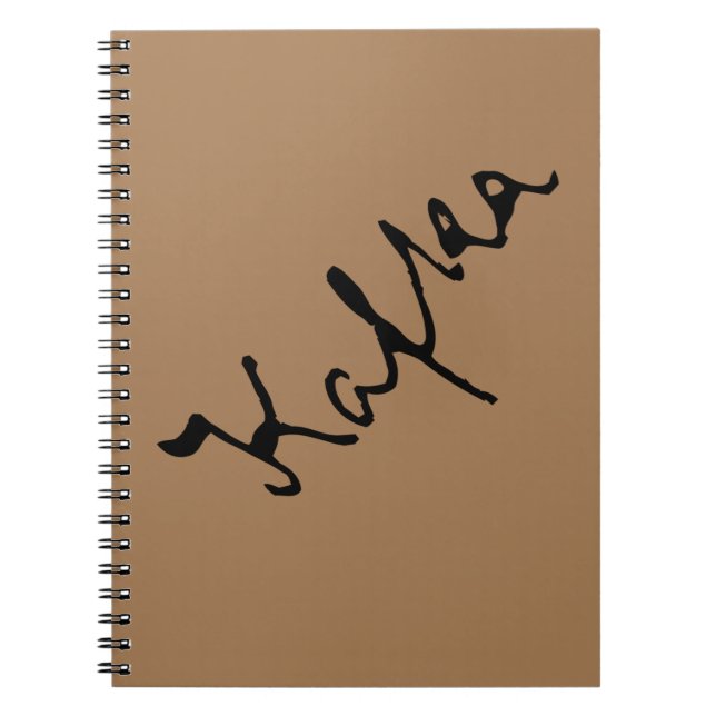 Caderno Espiral Assinatura Franz Kafka (Frente)