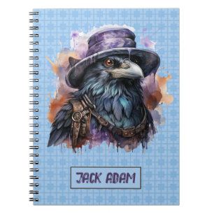 Caderno Espiral Assistente de Aquarelas Raven Bird