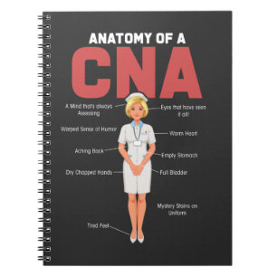 Caderno Espiral Assistente de Enfermeira Certificada de Anatomia C