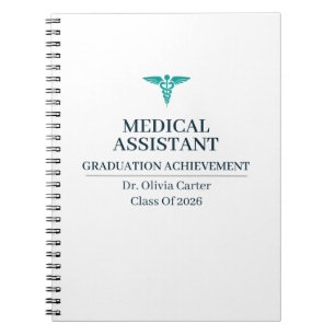 Caderno Espiral Assistente Médico Nome Personalizado Desde Ano