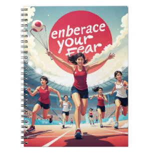 Caderno Espiral Assuma Seu Medo - corredor motivacional kawaii