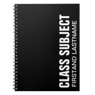 Caderno Espiral Assunto Negro Personalizado