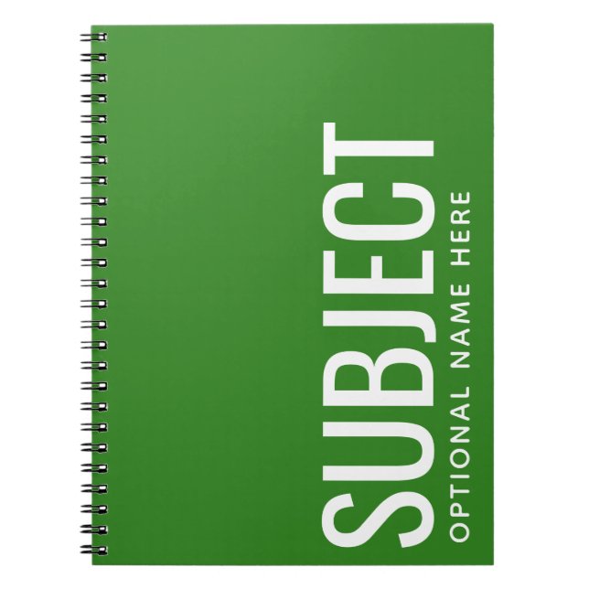 Caderno Espiral Assunto Personalizado - Código de Cor do Semestre  (Frente)