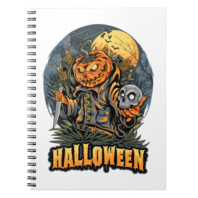 Caderno Espiral Assustador Halloween (Frente)