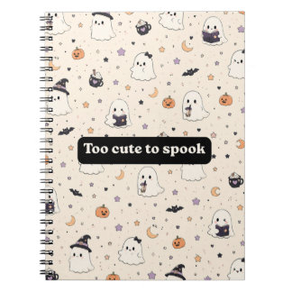 Caderno Espiral Assustadoramente Fofo de Halloween