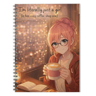 Caderno Espiral Aster™ I'm Just a Girl Spiral Notebook Cute Aesthe