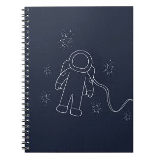 Caderno Espiral Astronaut in Space Spaceman Galaxy and Stars