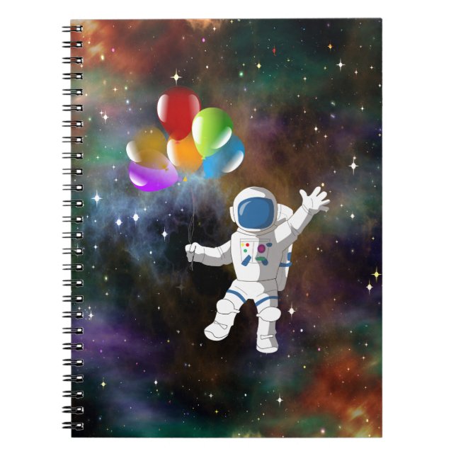 Caderno Espiral Astronaut with Balloons (Frente)