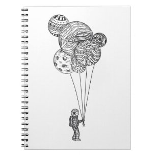 Caderno Espiral astronauta