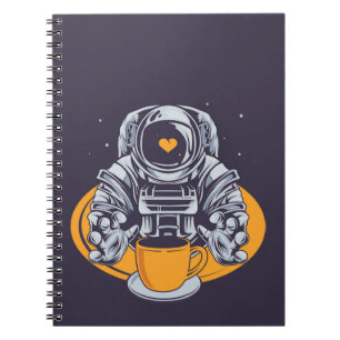 Caderno Espiral Astronauta Adora Café