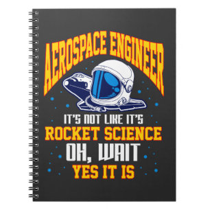 Caderno Espiral Astronauta Espacial da Ciência do Engenheiro Aero