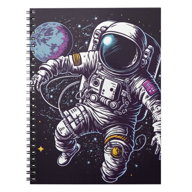 Caderno Espiral Astronauta no espaço (Frente)