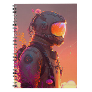 Caderno Espiral Astronauta World Discovery Painting Human Universe