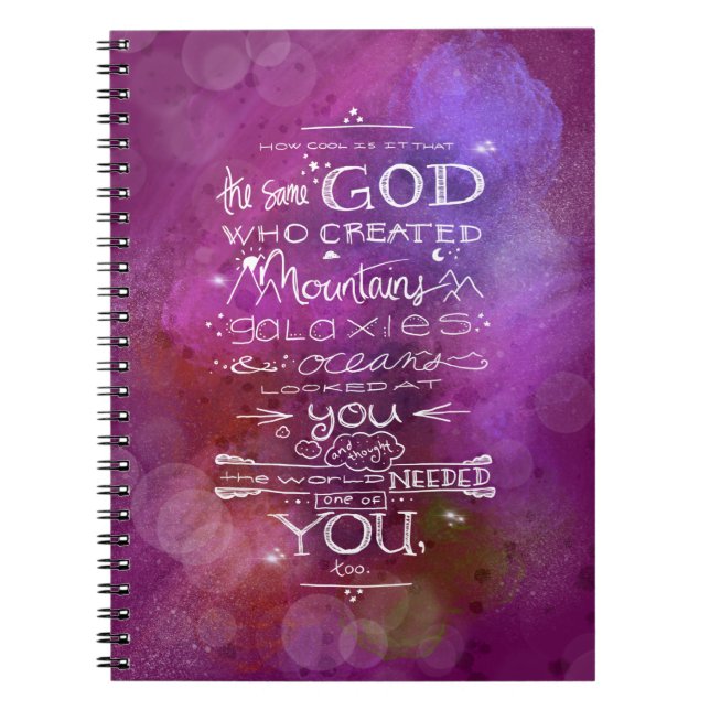 Caderno Espiral Astronomia deus cita estrelas espaciais universo l (Frente)