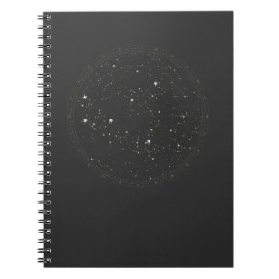 Caderno Espiral Astronomia Sky Map Stars Constelação do Horoscópio