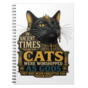 Caderno Espiral Atitude de Gata Preta Antiga