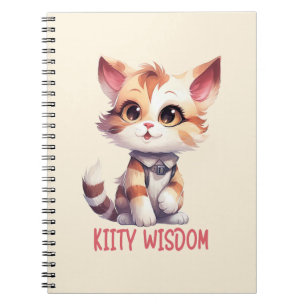 Caderno Espiral Atitude de gato sem cuidado - Design de felino com