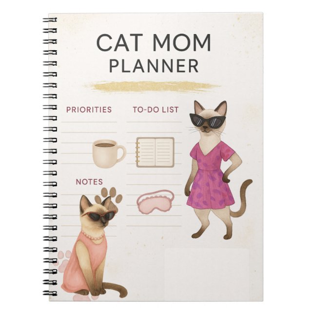 Caderno Espiral Atividade do gato  (Frente)