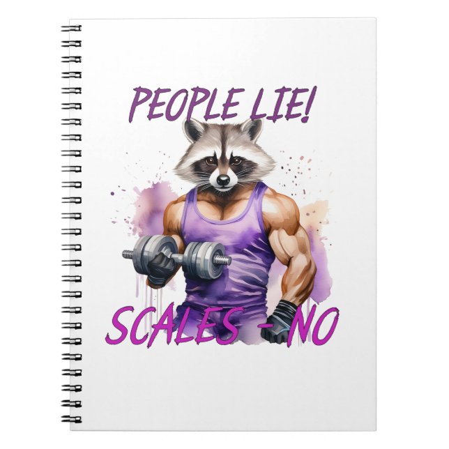 Caderno Espiral atleta raccoon (Frente)