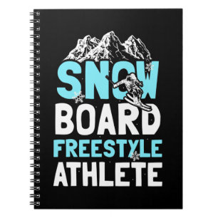 Caderno Espiral Atleta Snowboard Freestyle
