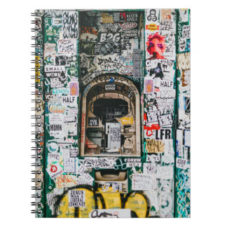 CADERNO ESPIRAL ATM MACHINE WITH GRAFFITI