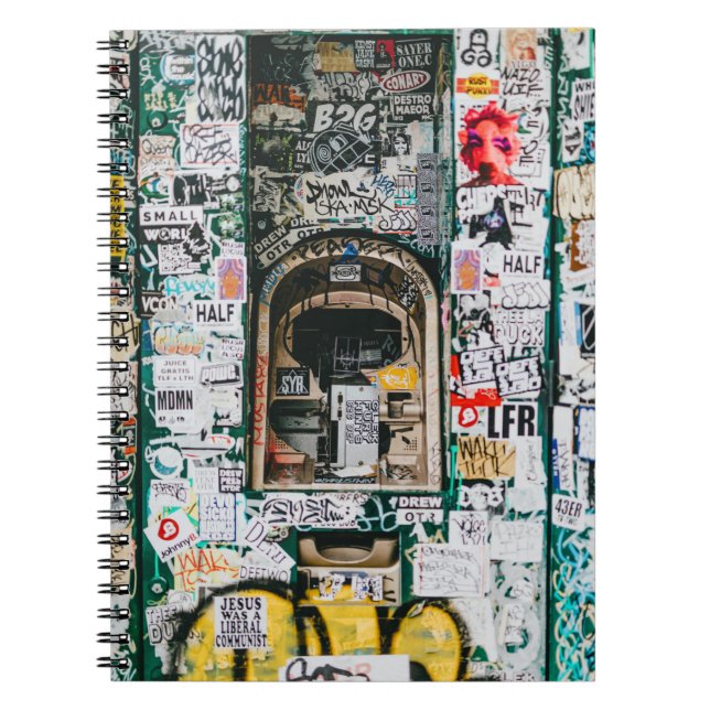 CADERNO ESPIRAL ATM MACHINE WITH GRAFFITI (Frente)