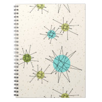 Caderno espiral atômico icónico de Starbursts