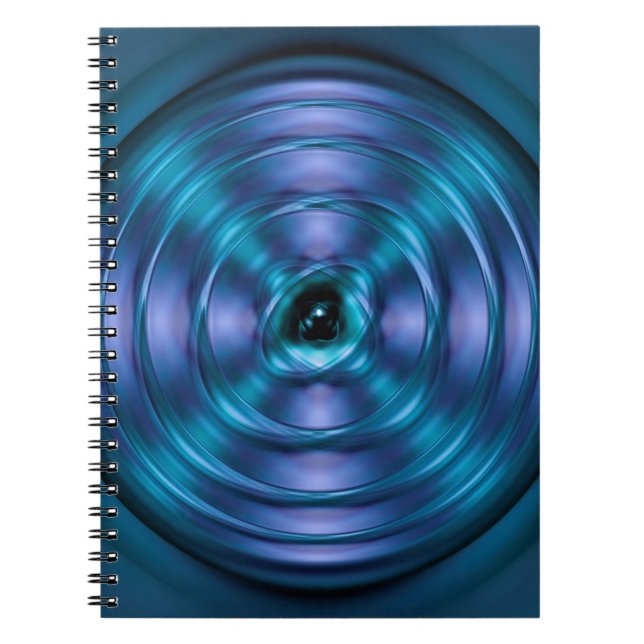 Caderno Espiral Atomo de fiação azul (Frente)