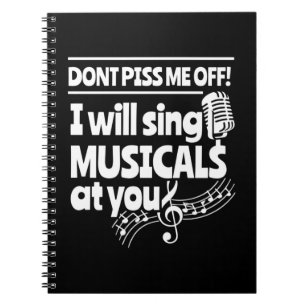 Caderno Espiral Ator Cantará Musicais Para Você
