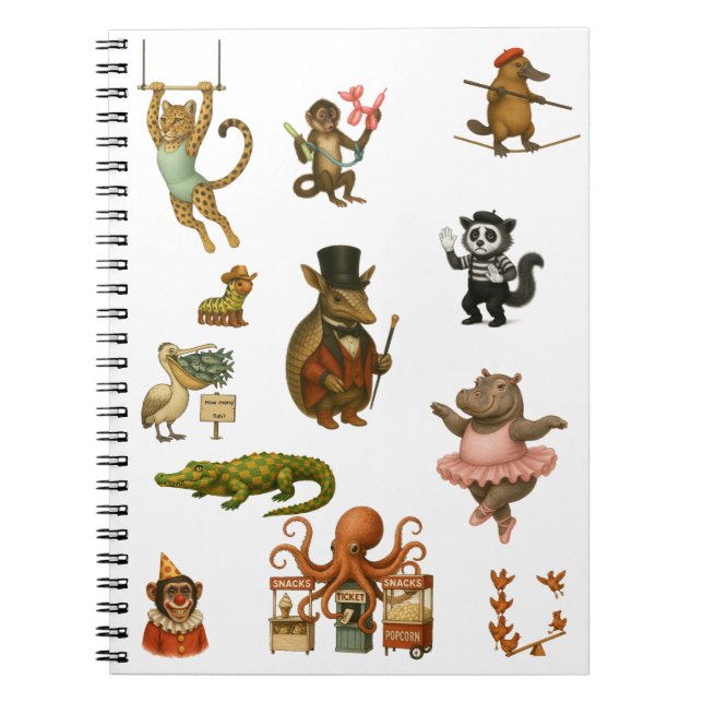 Caderno Espiral Atos do Circo Dingaling Bros (Frente)