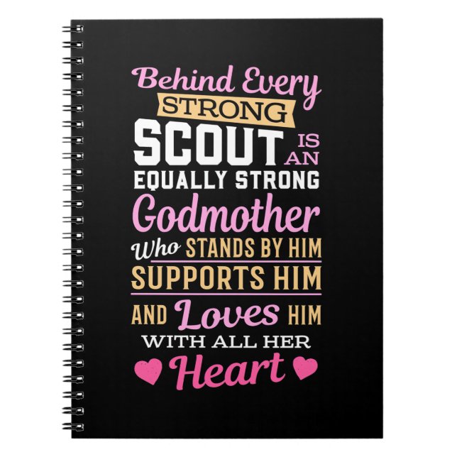 Caderno Espiral Atrás Do Escoteiro É Uma Forte Madrinha (Frente)